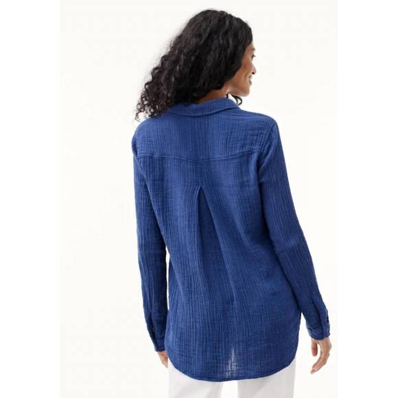 NEW BELLA DAHL pocket button down in bright night - Picture 3 of 3